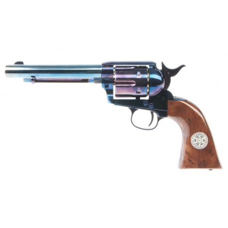 Umarex SAA .45 Co2 (GK Custom 6mm Version) Metal Revolver - Cowboy Police Version (Blue / Brown)  Airsoft 6mm