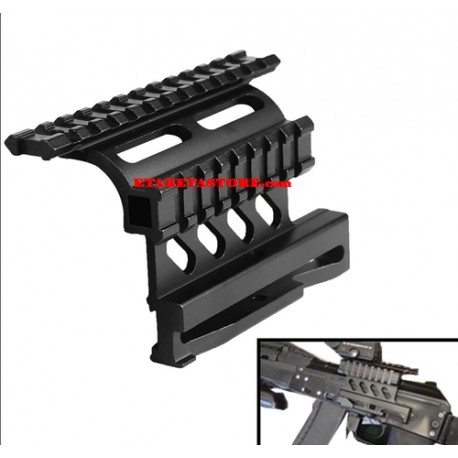 AK QD Side Rail Optics / Scope Mount with Double Rail Pirate Arms