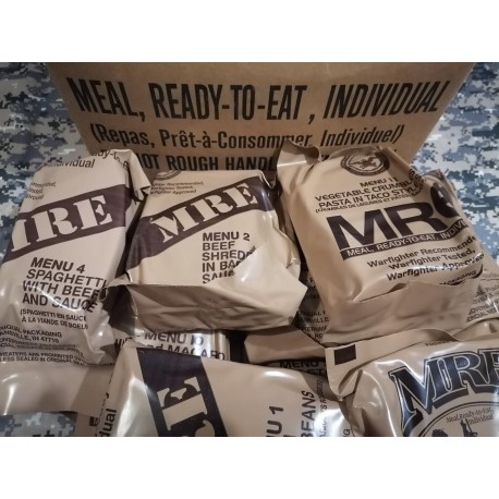 MRE - MEAL READY TO EAT - RAZIONE DA CAMPO US - AMERICANA - SURVIVAL